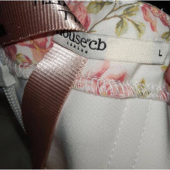 NWT House of CB "Jasmine" Rose Print Draped Corset Dress Size L - Picture 4 of 4